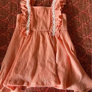 Peach toddler dress